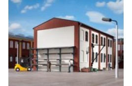 Warehouse Wall Mounted Crane, Storage Shelving & Crates Kit OO/HO Scale